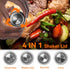 Mlici 6PC Spinning Glass Spice Jars, 360° Rotating Spice Rack Organizer with Stainless Steel Holder for Kitchen