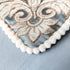 Set 2 18x18inFlowers of Vintage Blue Embroidered Throw Pillows Covers Retro European Pillow Covers for Sofa Couch