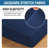 H.VERSAILTEX High Stretch Individual Seat Cushion Covers for Sofa Slipcovers, Navy Jacquard Twill Fabric (1 Pack)