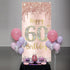 60th Birthday Door Banner Decorations for Women, Pink Rose Gold Happy 60th Birthday Poster Sign Decor