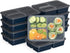 Bentgo 20-Piece Reusable BPA-Free 3-Compartment Containers, Lightweight, Microwave, Freezer, Dishwasher Safe - Navy Blue