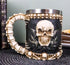 Ebros Evil Grinning Tribal Skull Mug, Beer Stein Tankard with Skulls Handle, 11 Ounces