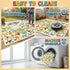 3x5, Dinosaur Area Rug with ABC Alphabet, Kids Rugs for Playroom Non Slip Educational Play Mat for Bedroom Nursery