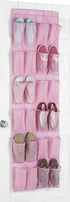 24 Whitmor Pocket Over the Door Shoe Organizer - Pink