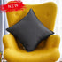 Jeanerlor Cotton Linen Soft Solid Decorative Square Throw Pillow Covers, Dark Grey, 24 x 24 Inch (60 x 60cm)