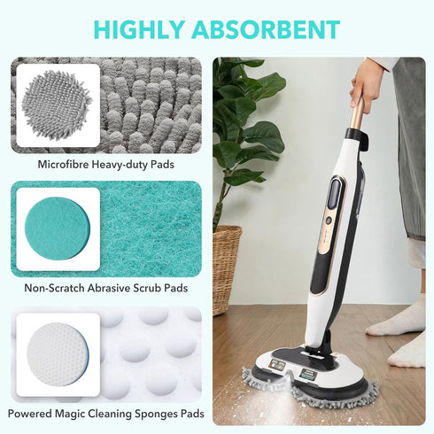 S7000 Shrak,S8201 S8001 S7001 S7201 S7000AMZ S7005 S7020 S7001C (6White) Frescares Magic Sponge Eraser Steam&Scrub Mop