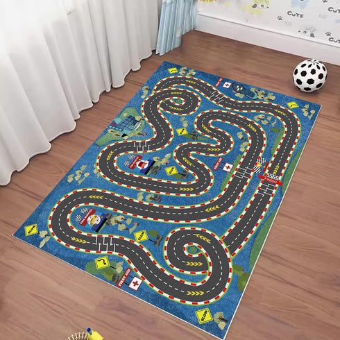 Kids Car Rugs for Toy Cars, Play Mat City Life Road Rug for Bedroom Boys, Fun City Map Carpet (The Flower of Hope, 31 *