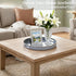 13 Zosenley Decorative Tray, Round Plastic Tray with Handles, Modern Vanity Tray and Serving Tray for Ottoman, Coffee