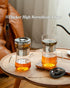 Set, 2 Gifts-400ml ZENS Modern Glass Tea Infuser Teapot Smart One Touch Tea Maker for Loose Tea Diffusers with Gongfu