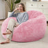 Bean Bag Cover (No Filler), Soft Faux Fur Stuffed Animal Bean Bag