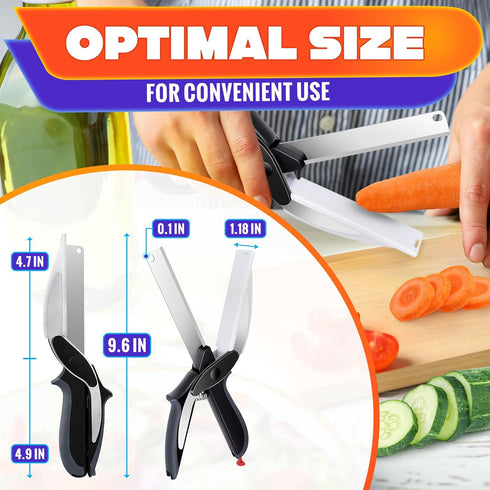 Vegetable Chopper Kitchen Scissors - Vegetable Scissors Food Cutter Quick Vegetable Cutter Knife Fruit Cutter Tools - Vegetable Slicer Food Chopper Knife Scissors Food Cutting Scissors Meat Scissors by LIBERHAUS