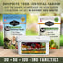 30 Pack (18,500+) Home Garden Vegetable Seeds Variety Heirloom Seed Vault Kit for Planting Non-GMO Vegetables, Herbs