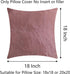 Demetex Rose Pink Pillow Covers 18x18, Set of 2 Super Soft Furry Throw Pillowcases for Couch Wedding Party Decor