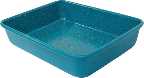casaWare 8 x 6 x 1.75-Inch Toaster Oven Ultimate Series Commercial Weight Ceramic Non-Stick Coating Pan (Blue Granite)