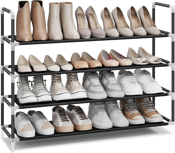 SONGMICS 4-Tier Shoe Rack, Shoe Storage for Hallway Closet, Slim and Space-Saving,