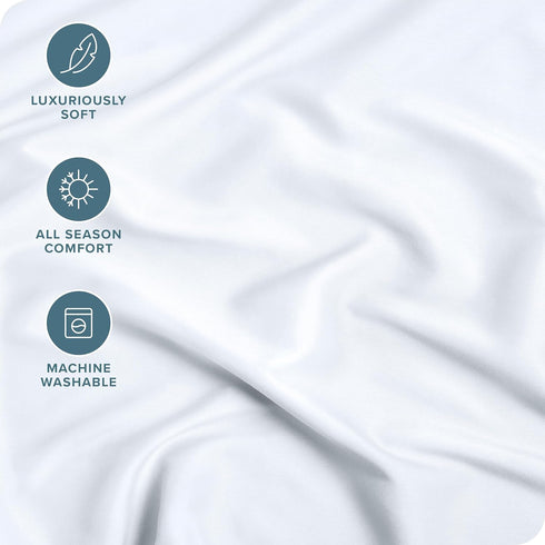 Bare Home Full Size Fitted Bottom Sheet - Premium 1800 Microfiber - Ultra-Soft Hotel Luxury - Deep Pocket - White