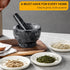 Velaze Marble Mortar and Pestle Set, 300 ml Mortar and 5.1 inch Pestle for Grinding Spices and Herbs
