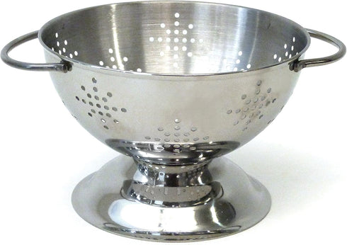 RSVP International Mini Colander Strainer, Endurance Kitchen Collection, Pierced Stainless Steel
