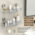 Suction Cup Shower Caddy, Clear Wall Bathroom Shower Organizer, Corner Caddy No Drilling for Kitchen Bathroom Hotel