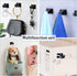 8PCS No Drill Curtain Rod Brackets, Self Adhesive Curtain Rod Holder Hooks, Nail Free Curtain Rod Hooks for Bathroom