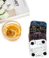 Immersion 2 Pack PCB-Design Blue Circuit Board Coasters for Coffee Table, Bar, Office - Gold
