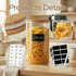 5 Pack Multi Size - Glass Jars with Bamboo Lids, Glass Pantry Storage Containers with Airtight Lids, Round Air Tigh