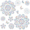 Peacock Tail Flower and Butterfly Window Clings, Anti-Collision Decals to Save Birds from Window Collisions (18PCS)