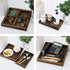 5-Piece Set, Rustic Wooden Serving Tray Handcrafted Nesting Trays with Handles for Ottoman & Coffee Table Decor