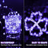 Smacen 32.8FT Led Fairy Lights Battery Operated, LED UV Black Lights, Flexible Blacklight Fixtures,Battery Powered