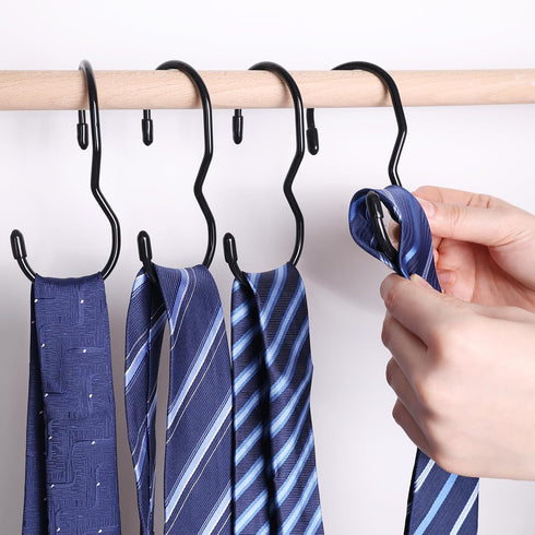 JOHOUSE 14PCS Purse Hanger for Closet - Large Size Closet Rod Hooks Black Vinyl Coated Bag Hanger Organizer Hooks