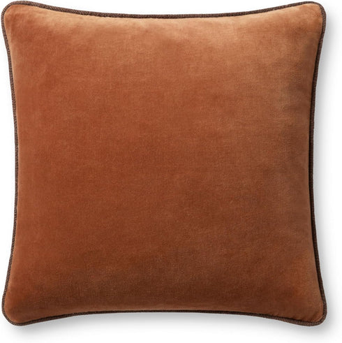 Loloi Liza Pillow Cover Only, 18x18, RUST