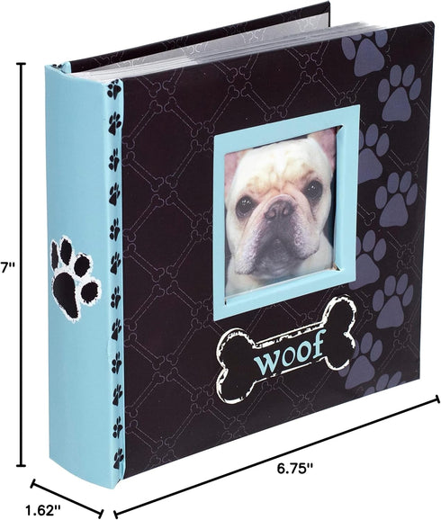 Malden International Designs Woof Photo Album, Blue, 80-4x6