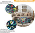 Ottoman Cover Rectangle Printed,Stretch Slipcover for Rectangular Footstool,Soft Fabric with Non-Slip Elastic