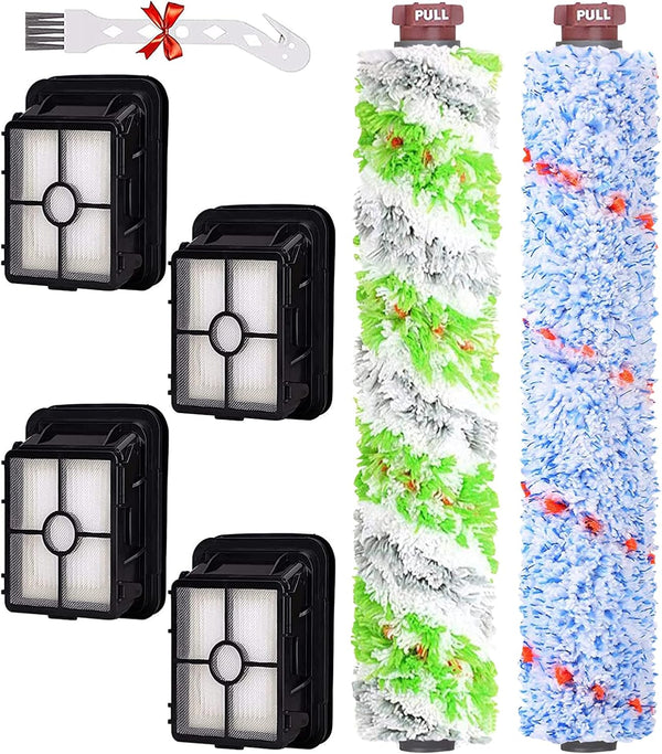 Bissell CrossWave Pet Pro 2306A Replacement Parts: 1 Pack 2460 + 1 Pack 1868 Multi-Surface Cleaner Brush Rolls
