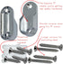 Oval Closet Rod End Supports, Screw on Type, 15mm x 30mm, Polished Chrome, 2 Pack
