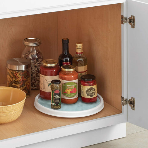 Copco Basics 12-Inch Non-Skid Lazy Susan Turntable, Pantry Cabinet Organizer, White