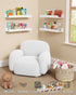 Set 4, Harwaya Scalloped Nursery Floating Shelves for Wall of White Kids Book Shelves Wall Mounted, Cloud Hanging