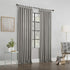 Archaeo Washed Cotton Twist Tab Curtain, 52" x 63", Silver Gray for Home Decor