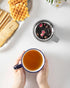 18 oz vancasso SELENE Porcelain Tea Mug, Porcelain Tea Cup with Infuser and Lid Steeps Loose Leaf Tea, Microwave