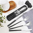 Reusable Utensils with Case, Travel Silverware Set, 18/8 Stainless Steel Flatware for Lunch Box
