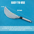 Framendino Stainless Steel Crescent Pot Strainer, Handle Strainer Pan for Noodles, Vegetables, Spaghetti