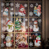9 Sheet Christmas Window Clings, Snowman Window Decals, Snowflake Stickers for Holiday Party Decorations