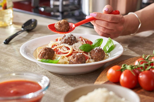 Small 7-Inch Slotted Serving Spoons, Pack of 4, Perfect for Olives, Pickles & Condiments, Sturdy & Versatile