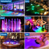 2-Pack YiaMia Hot Tub Lights - RGB Color Battery-Powered LED Pool Lights with Remote Control and Suction Cup for Ponds