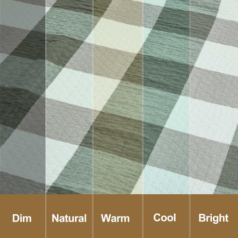 4-Layer 100% Checkered80 90" Muslin Cotton Blanket, Fluffy Breathable Soft Bed Blankets for Couch, Adults Lightweight