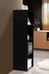 Hodedah 4-Shelf Bookcase in Black