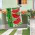 Welcome Summer Watermelon 28 x 40 House Flag, Double Sided; Farmhouse Green Stripes Garden Yard Decoration, Rustic
