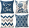 Hexagram Light Blue Geometric Pillow Covers, 16x16 Set of 4, Decorative Couch Cushion Pillow Case for Home Decoration