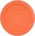 Pyrex 7200-PC 2-Cup Food Storage Replacement Lid, Orange, 6-Pack, Made in USA