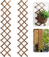 Pack of 2 Extra Thick Wooden Wall Trellis- Expandable Wall Planter Lattice